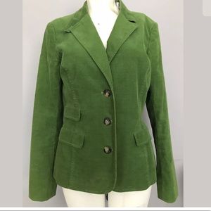 Lilly pulitzer Lined Corduroy Blazer Size 8 Green